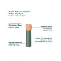 Moedor De Sal E Pimenta Tramontina Realce 20,5cm Verde Em Madeira Seringueira - 3