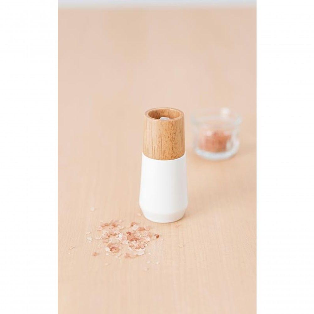 Moedor Tramontina De Sal E Pimenta Realce 12,7cm Branco Em Madeira Seringueira - 2