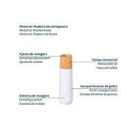 Moedor Tramontina De Sal E Pimenta Realce 12,7cm Branco Em Madeira Seringueira - 3