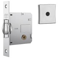 Fechadura 1005 Tetra Com Trinco Rolete E Roseta Quadrada Cromado - 14256 - Stam - 1