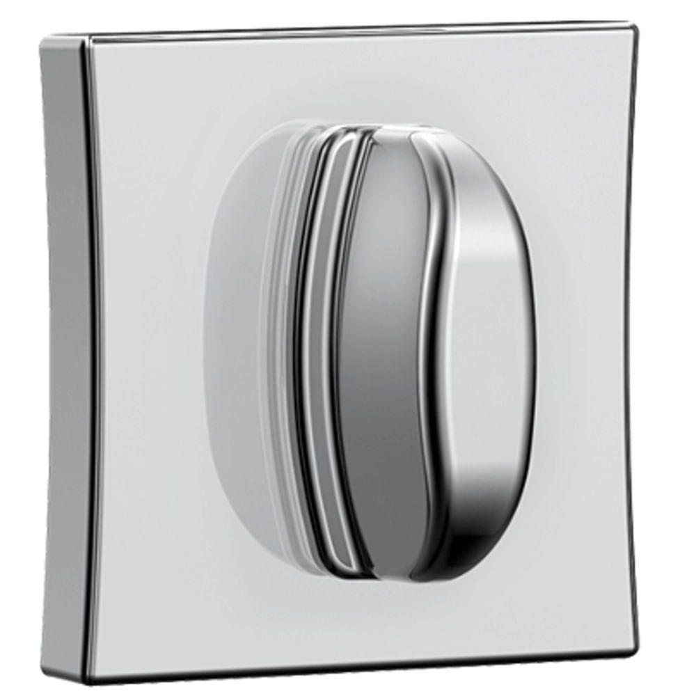 Fechadura Nice 1025 Com Trinco Rolete E Roseta Quadrada Cromado Para Banheiro - 14262 - Stam - 2