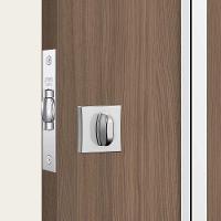 Fechadura Nice 1025 Com Trinco Rolete E Roseta Quadrada Cromado Para Banheiro - 14262 - Stam - 3