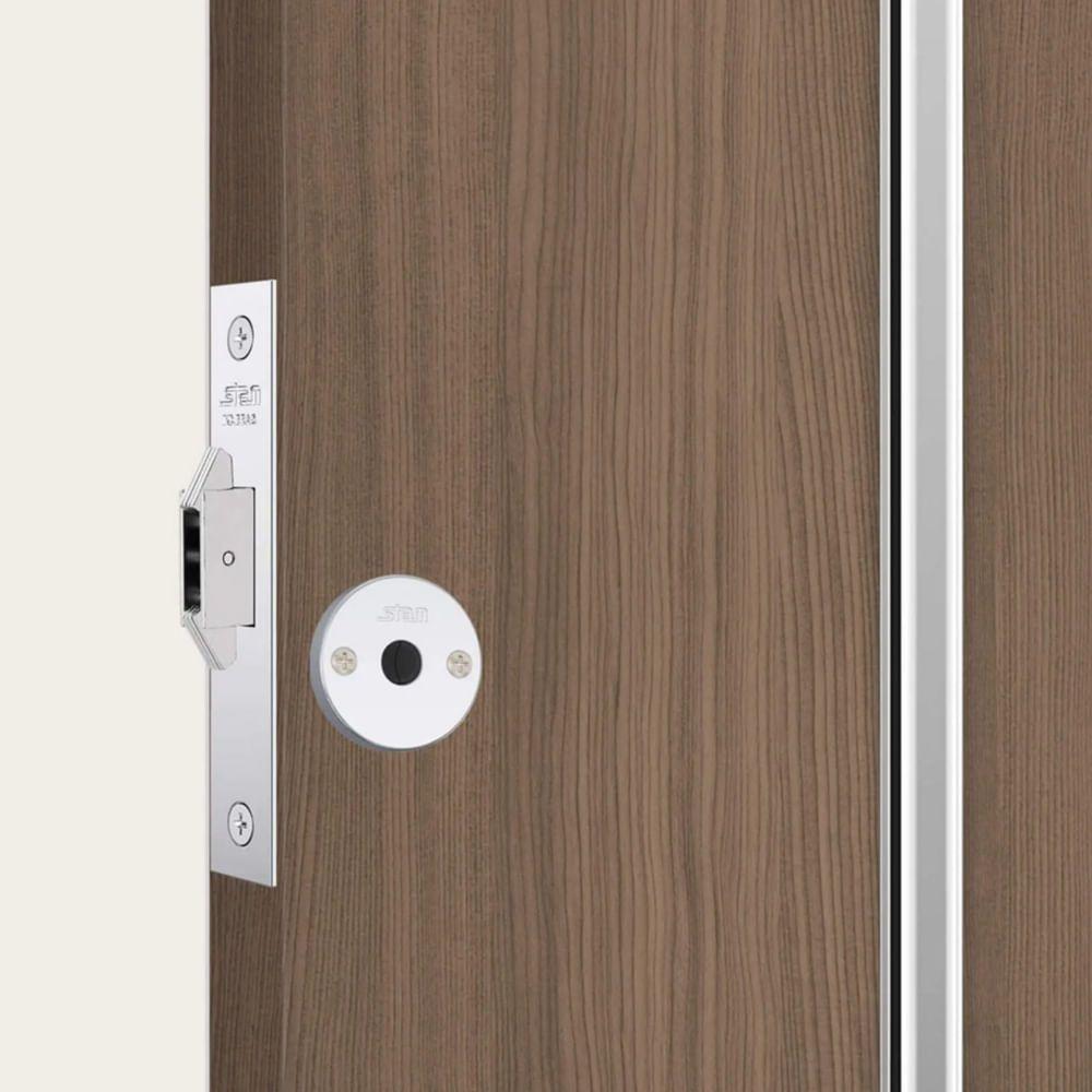 Fechadura Basel 1008 Para Porta De Bater E Correr Com Espelho Em Inox Polido - 10929 - Stam - 4