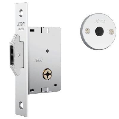Fechadura Basel 1008 Para Porta De Bater E Correr Com Espelho Em Inox Polido - 10929 - Stam