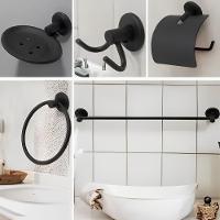 Kit Para Banheiro De Inox E Alumínio 5 Peças Preto Fosco 7099 - 774177 - Stoc - 2