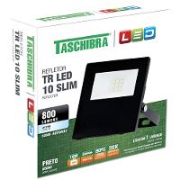 Refletor Tr Led Com 10 Watts Slim 6500k Preto - 15030063-02 - Taschibra - 2