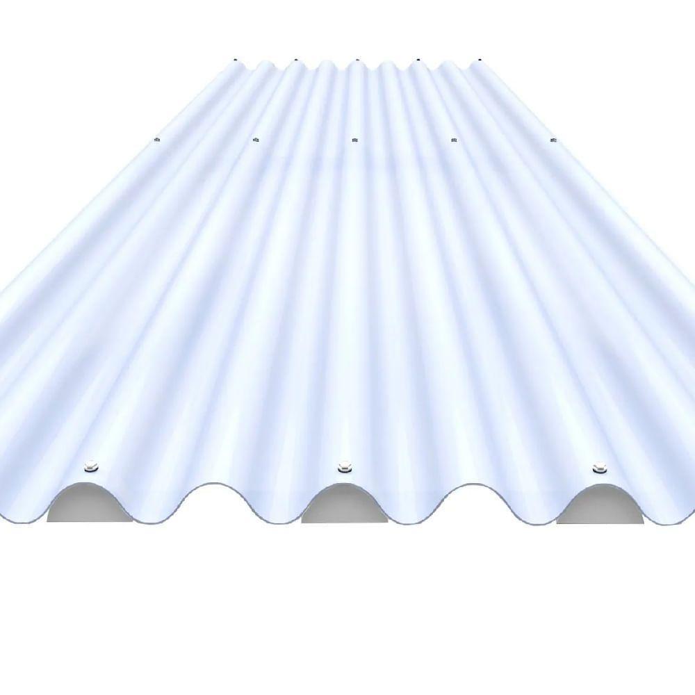 Telha Plástica Onda Alta 1,2mm 2,44x1,10 Metros - 51.0244 - Atco Telha Plast Onda Alta 2,44x1,10 Atco-ibrap - 2