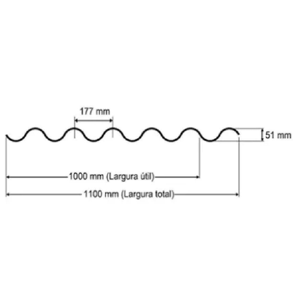 Telha Plástica Onda Alta 1,2mm 2,44x1,10 Metros - 51.0244 - Atco Telha Plast Onda Alta 2,44x1,10 Atco-ibrap - 5