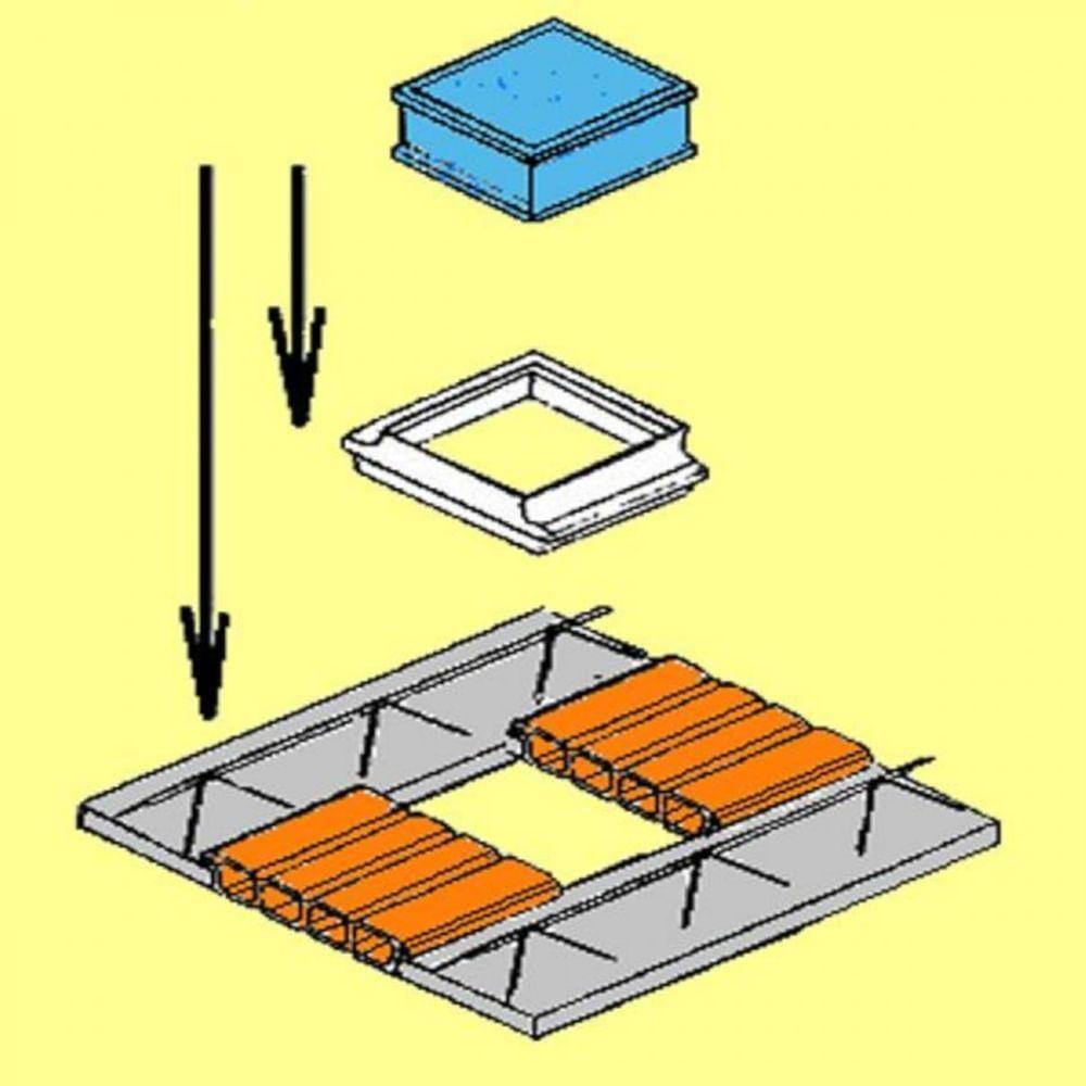 Suporte De Bloco De Vidro Para Laje H8-25 - 1308 - Mão Na Obra - 2