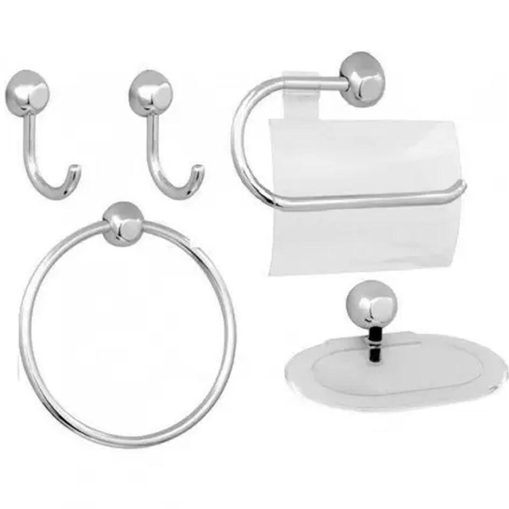 Kit Acessórios Para Banheiro Samba Fit Cromado - Jkscf - Japi - 1