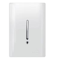 Pulsador Para Minuteria Cromado Vertical Com Placa 4x2 Branco - Dc-120018 - Novara - 1