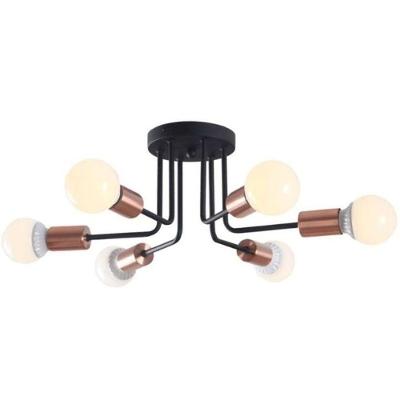 Pendente Argos Preto Cobreado 6 Lâmpadas - Pd111-6pt_co - Kin