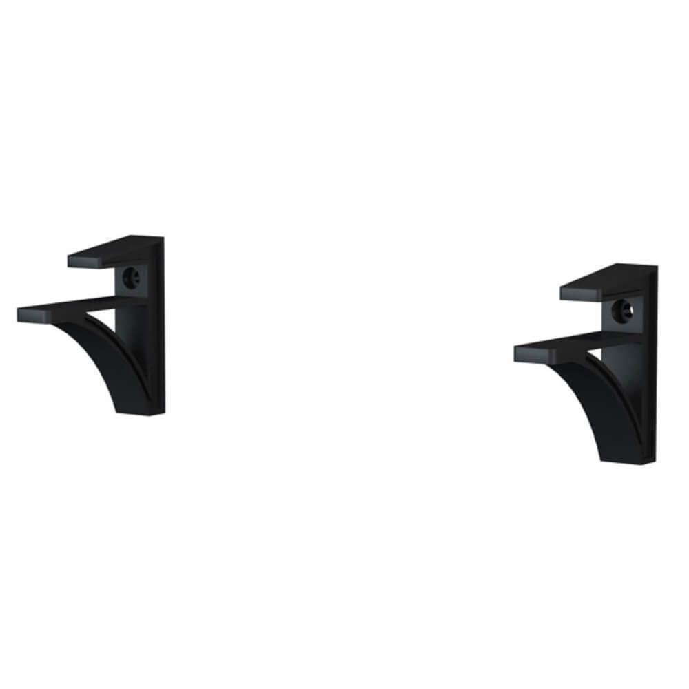 Par De Suporte Para Prateleira Belle Preto - Belle-pr - Multivisão - 1