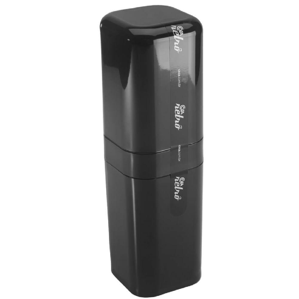 Porta Escova Splash Preto Com Tampa - 20453-0008 - Coza - 1