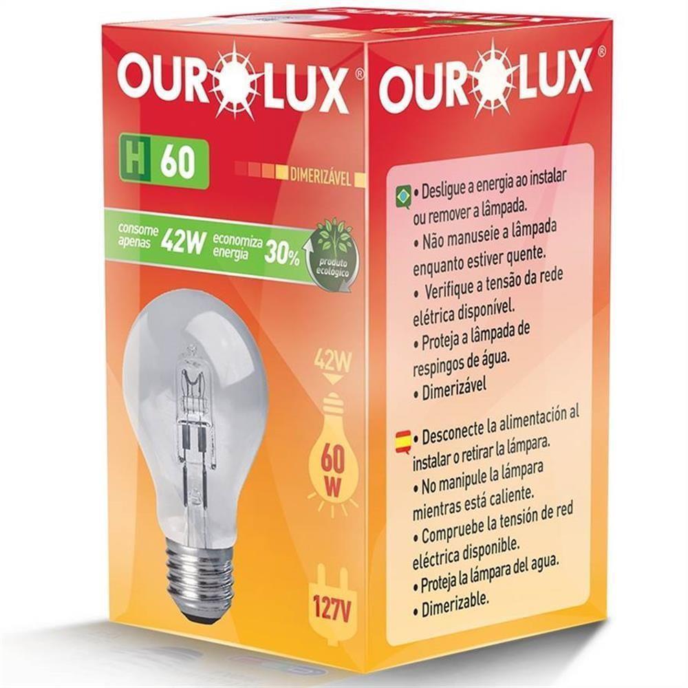 Lâmpada Ecológica Halógena H100 Clara 70w 220v - 02135 - Ourolux Lamp.eco Halogen H100 Clara 70wx220v Our 02135 - 1