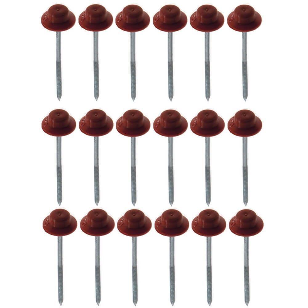 Prego Fácil Vermelho E Marrom Com 18 Unidades - Br107 - Onduline - 1