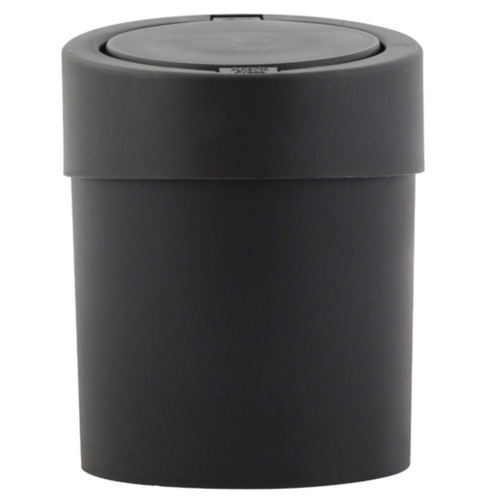 Lixeira Press Com Tampa 5 Litros Preto - Coza Lixeira Press 5l Preto - 1