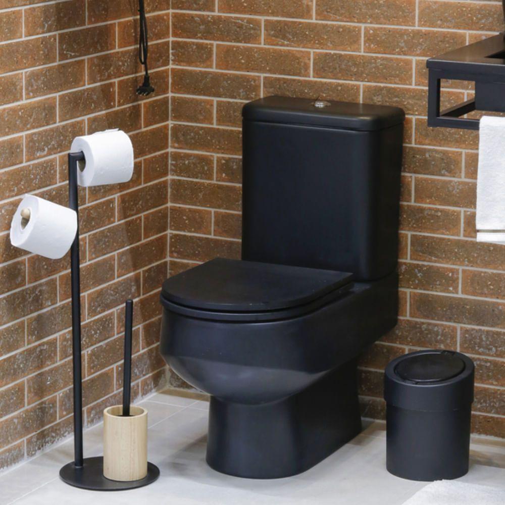 Lixeira Press Com Tampa 5 Litros Preto - Coza Lixeira Press 5l Preto - 3