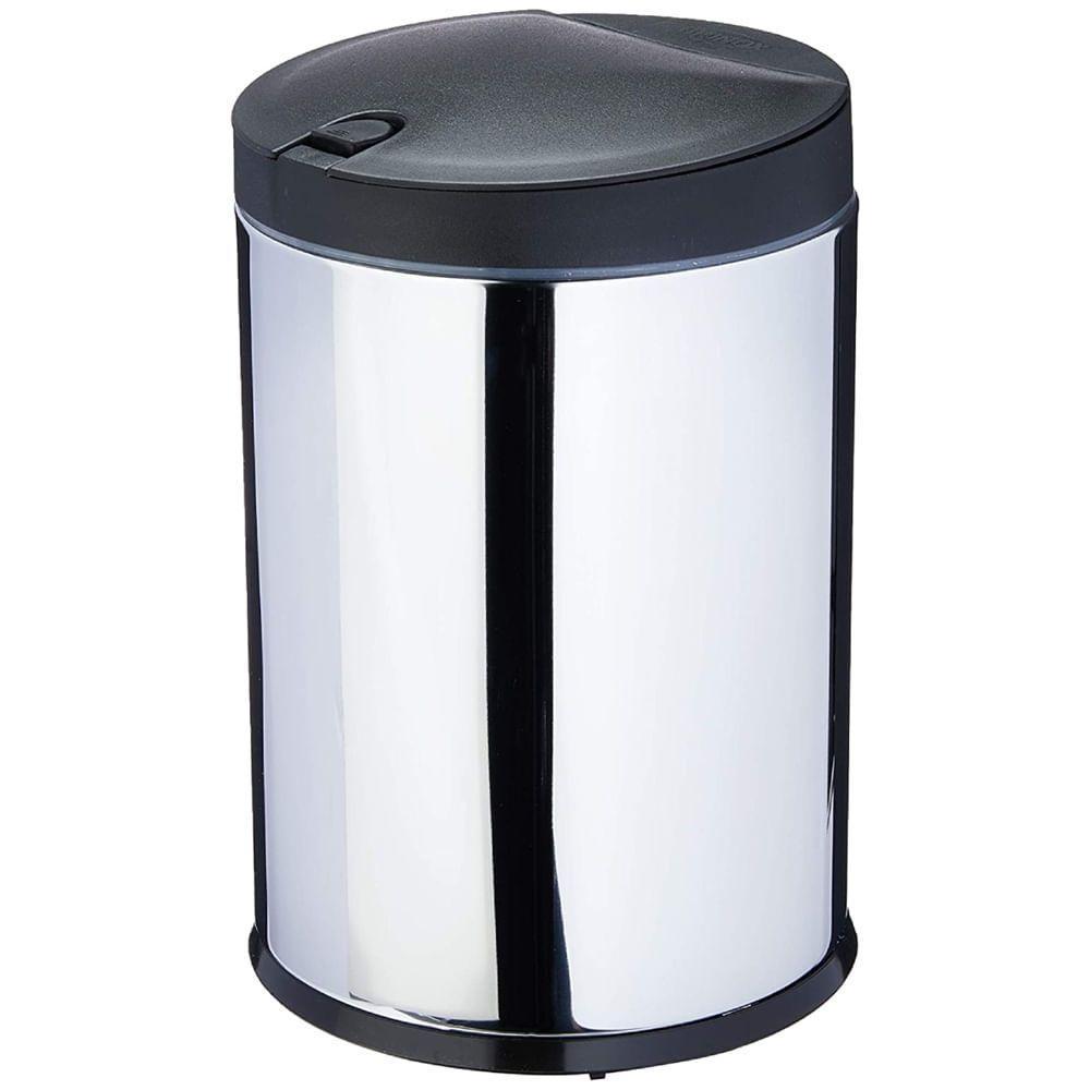 Lixeira Press De Inox Com Tampa Pp 4 Litros Preto - 3050-252 - Brinox - 1