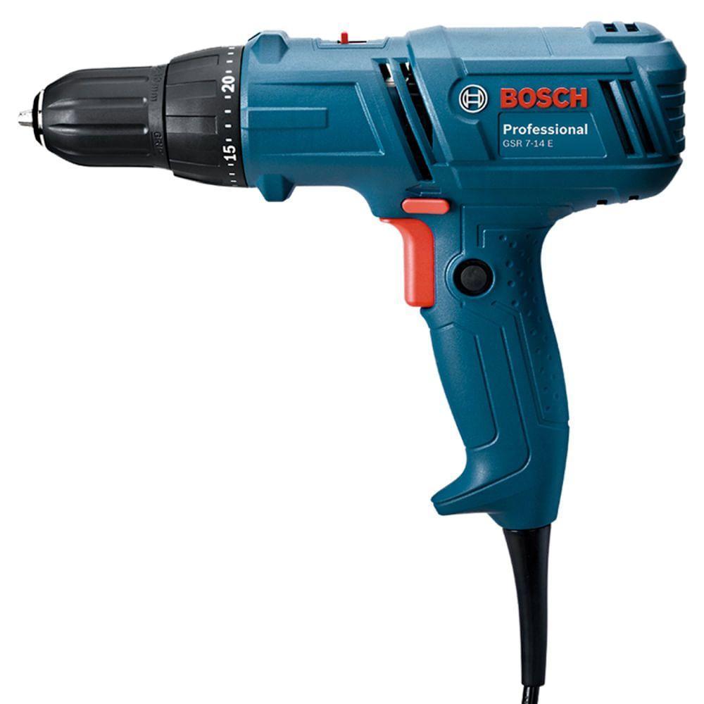 Parafusadeira-furadeira Gsr 7-14e 400 Watts 220 Volts + Bolsa - 06014470e2000 - Bosch - 2