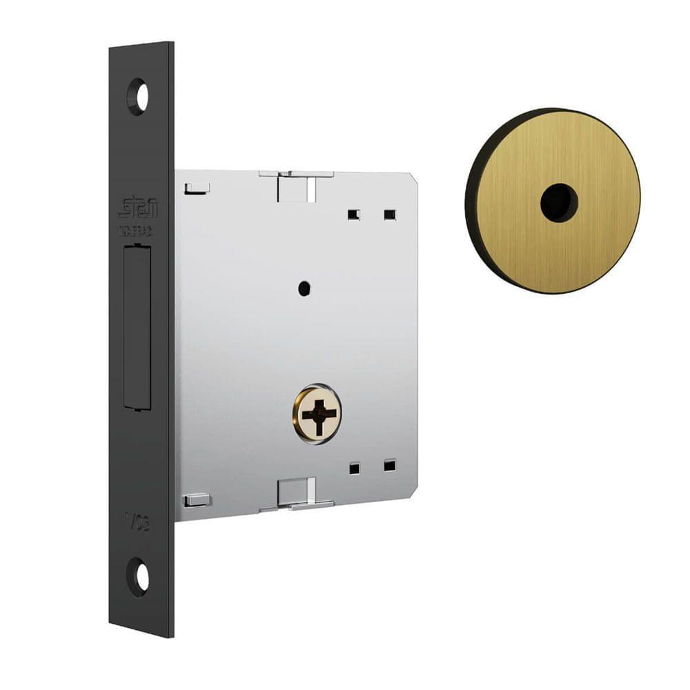 Trava De Segurança 1002 Com Roseta Redonda E Acabamento Oxidado E-coat - 10973 - Stam - 1