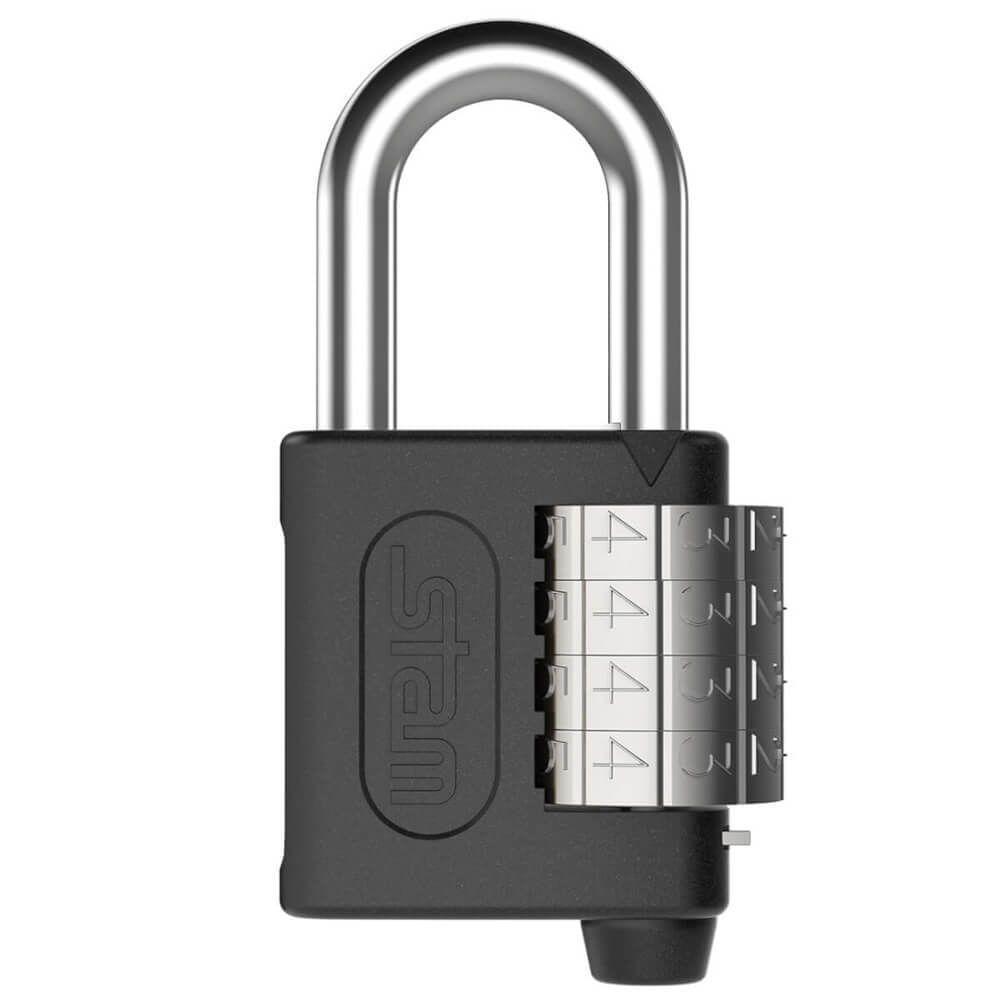 Cadeado De Zamac Com Segredo Preto Fosco 40mm - 57504 - Stam - 1