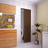 Porta Sanfonada Relevo Mogno 210x90cm - 921.46 - Plasbil - 4