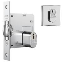 Fechadura 1005 Com Trinco Rolete E Roseta Quadrada Cromado - 10892 - Stam - 1