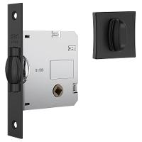 Fechadura Nice 1025 Com Trinco Rolete E Roseta Quadrada Black Para Banheiro - 40881 - Stam - 3