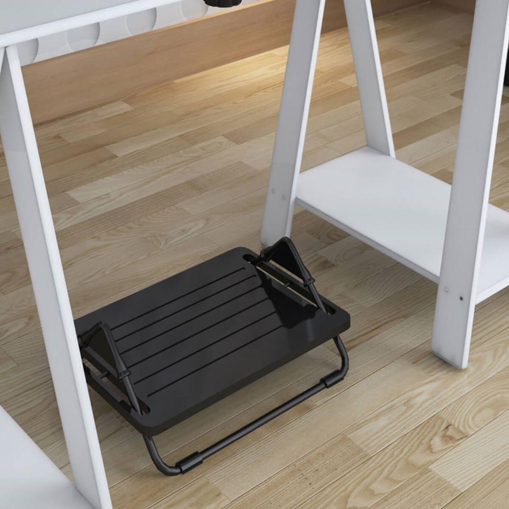 Apoio Ergônomico Para Os Pés Preto Em Mdf - Apoio-427-pr - Multivisão - 2