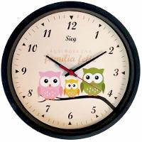 Relógio Redondo Preto Coruja 28cm - 2803-01 - Sieg - 1
