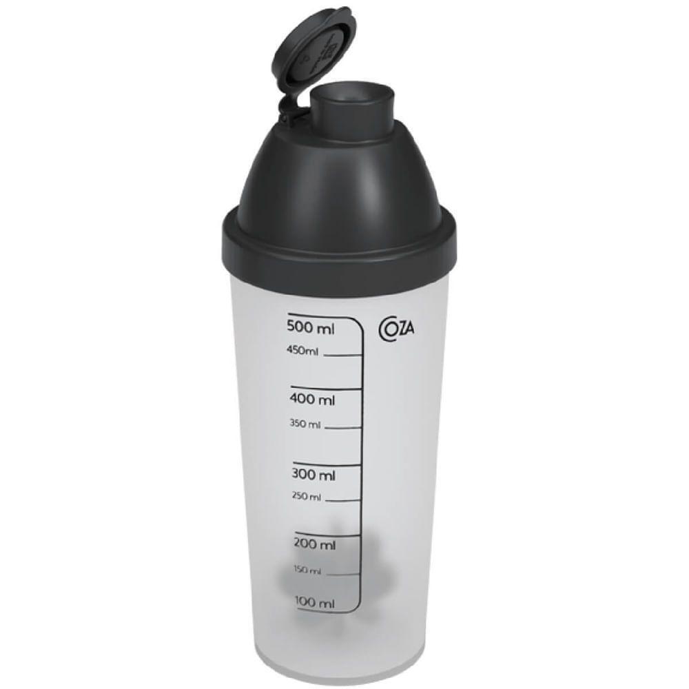 Shakeira Nutri 500ml Com Misturador E Tampa Preta - 13154-0008 - Coza - 1