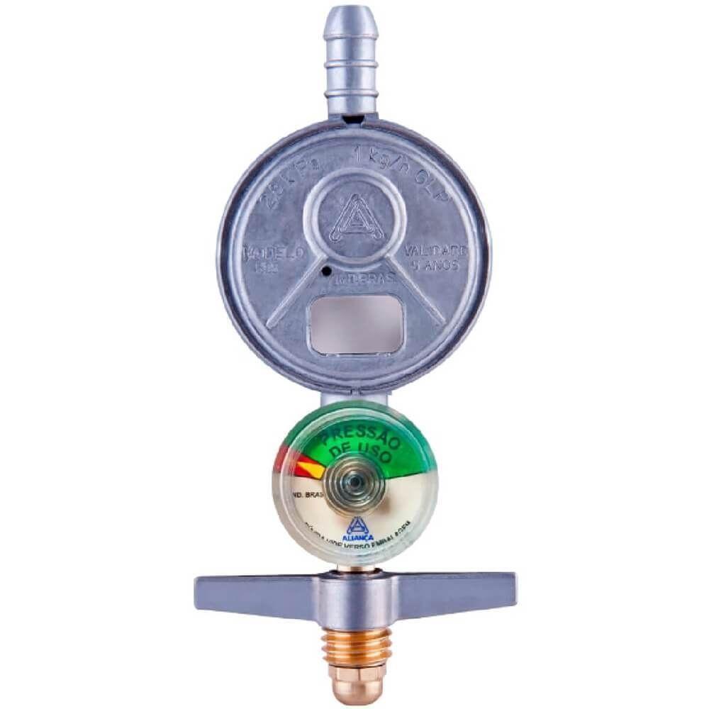 Regulador De Gás Acabamento Bruto 505-01 Com Manômetro - 070946 - Aliança - 1