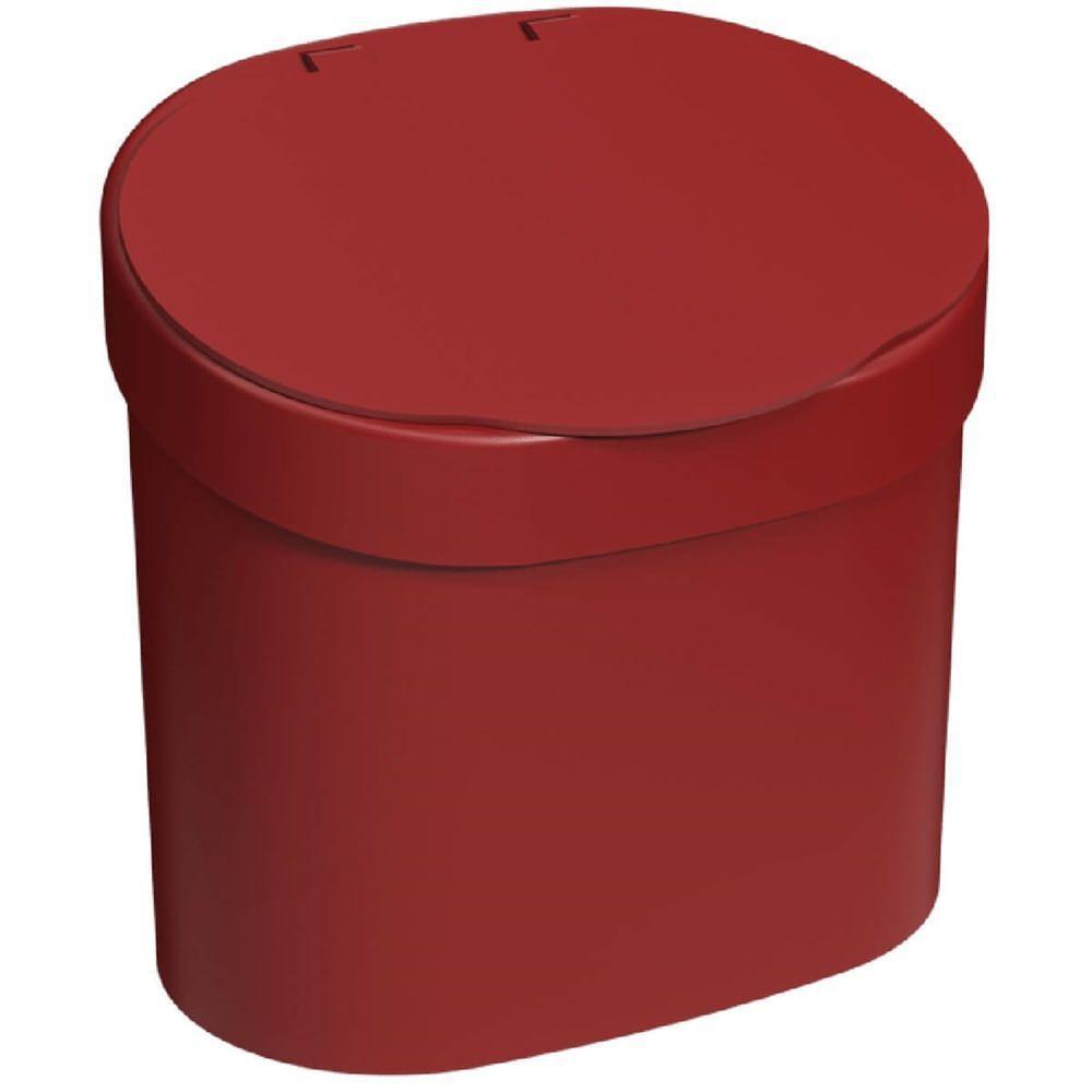 Lixeira Basic Para Pia Com 4 Litros Vermelha - 10902-0465 - Coza - 1