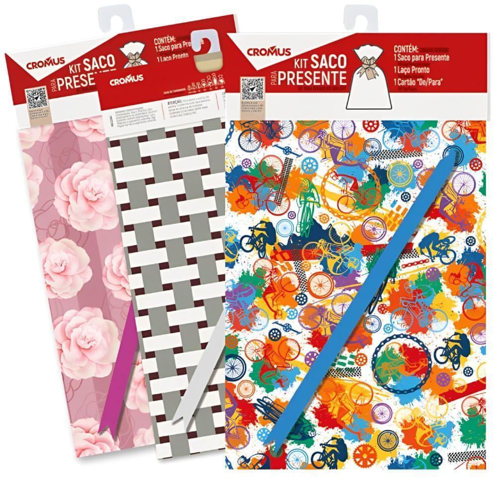 Kit Saco De Presente Sortido 60x90cm 1 Unidade - 350912 - Cromus - 1