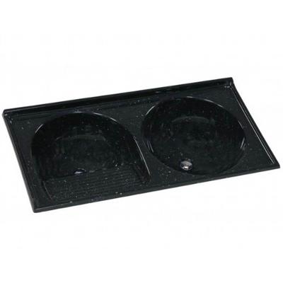 Tanque De Granito Sintético Duplo N°2 Com 110x55cm Preto - 500208 - A.j.rorato