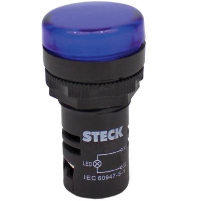 Sinalizador Led 220v Azul - Slds2204 - Steck Sinalizador Led 220v Azul S-ds220-4 Steck