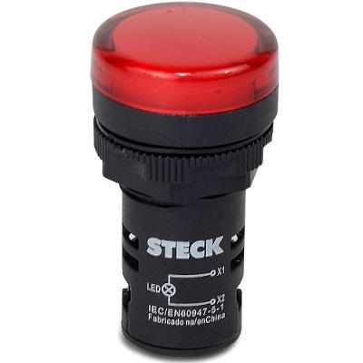 Sinalizador Led 220v Vermelho - Slds2201 - Steck Sinalizador Led 220v Vermelho S-ds220-1-slds2201