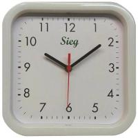 Relógio Quadrado Branco 25cm - 2302-00 - Sieg Relogio Quadrado 25cm Branco Fundo Liso - 1