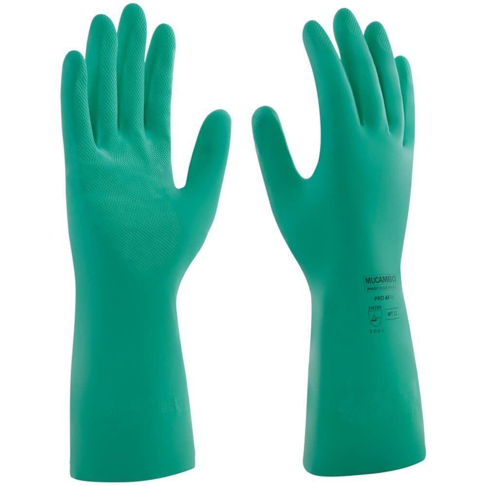 Luva Nitrílica Flocada Anti-derrapante Nitrilsafe Pro Af-15 Tamanho P - Pa48550-7 - Mucambo - 1