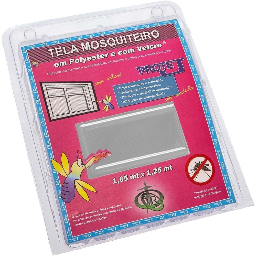 Tela Mosquiteiro Cinza Com Velcro 1,25 X 1,65 Metros - 401-prot.m - Victoria Reggia - 1