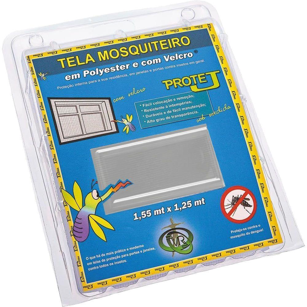 Tela Mosquiteiro Cinza Com Velcro 1,25 X 1,55 Metros - 401-prot.b - Victoria Reggia - 1