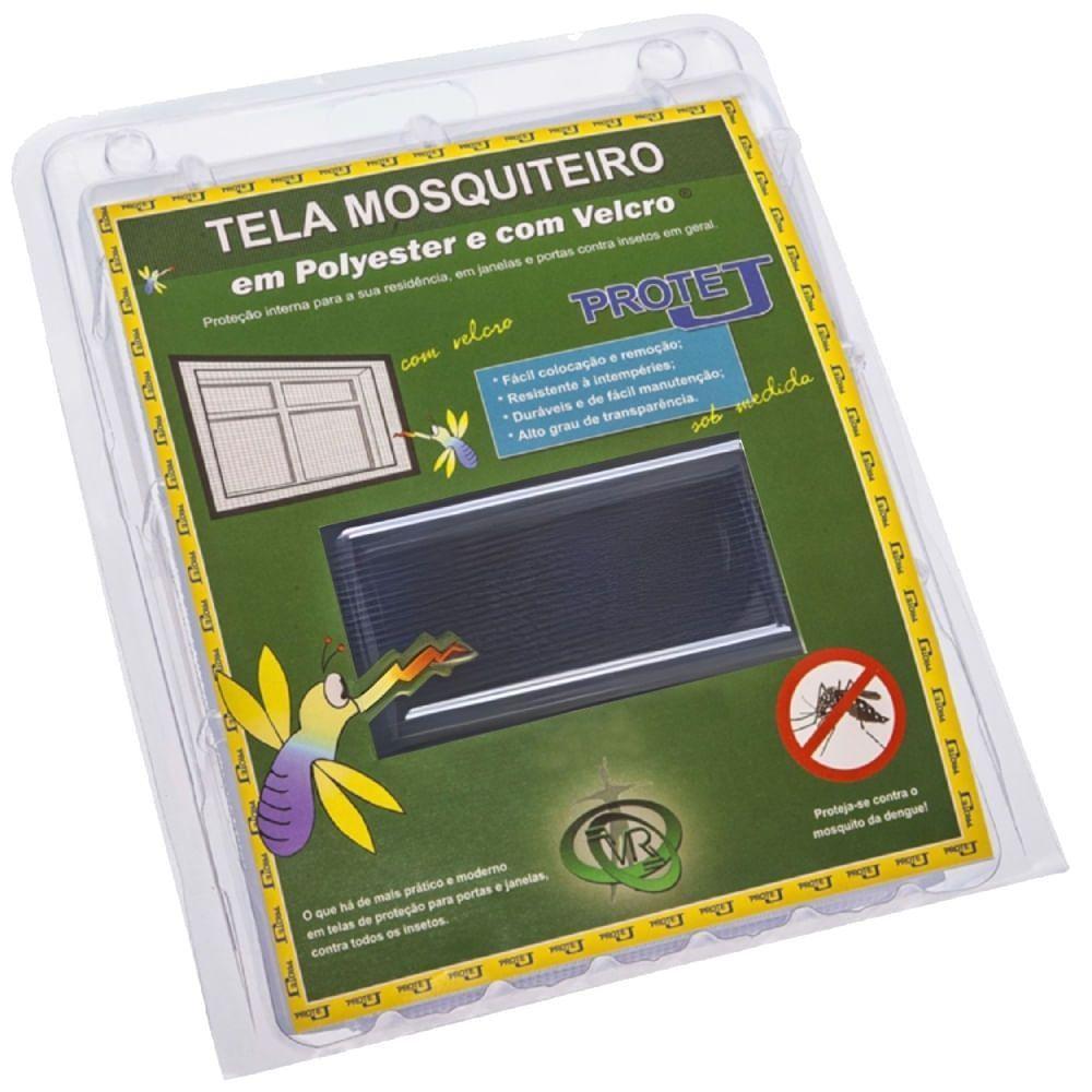 Tela Mosquiteiro Preta Com Velcro 1,25 X 1,05 Metros - 400-prot.a - Victoria Reggia - 1