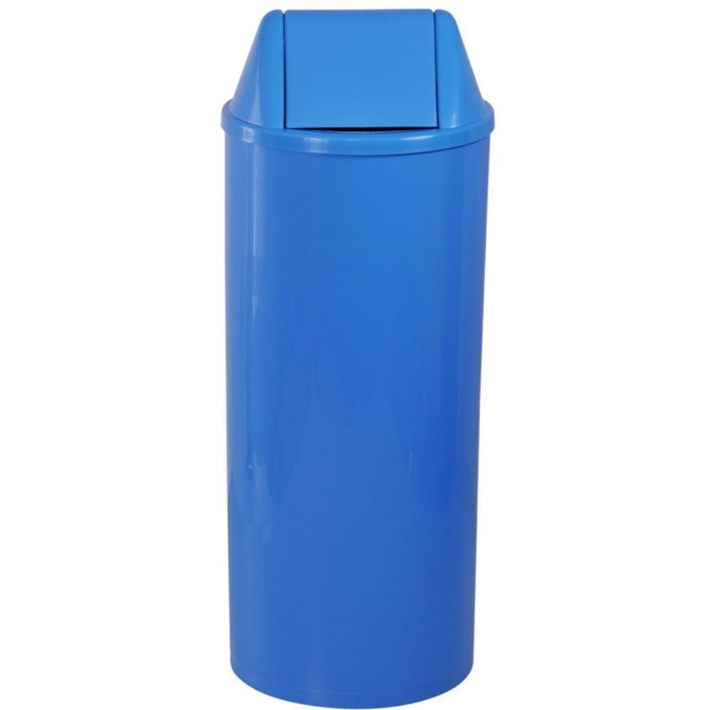Lixeira De Plástico Azul 50cm Com Tampa 22 Litros - E12a-eb12a - Jsn Cesto Plástico Com Tampa Azul - E12a-eb12a - Jsn - 1