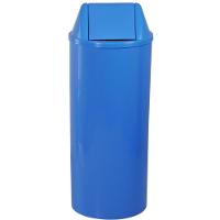 Lixeira De Plástico Azul 50cm Com Tampa 22 Litros - E12a-eb12a - Jsn Cesto Plástico Com Tampa Azul - E12a-eb12a - Jsn - 1