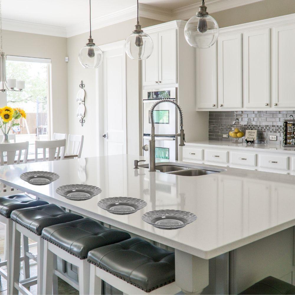 Conjunto 4 Pratos Fundo Vidro Transparente Reforçado Premium Sobremesa - 2