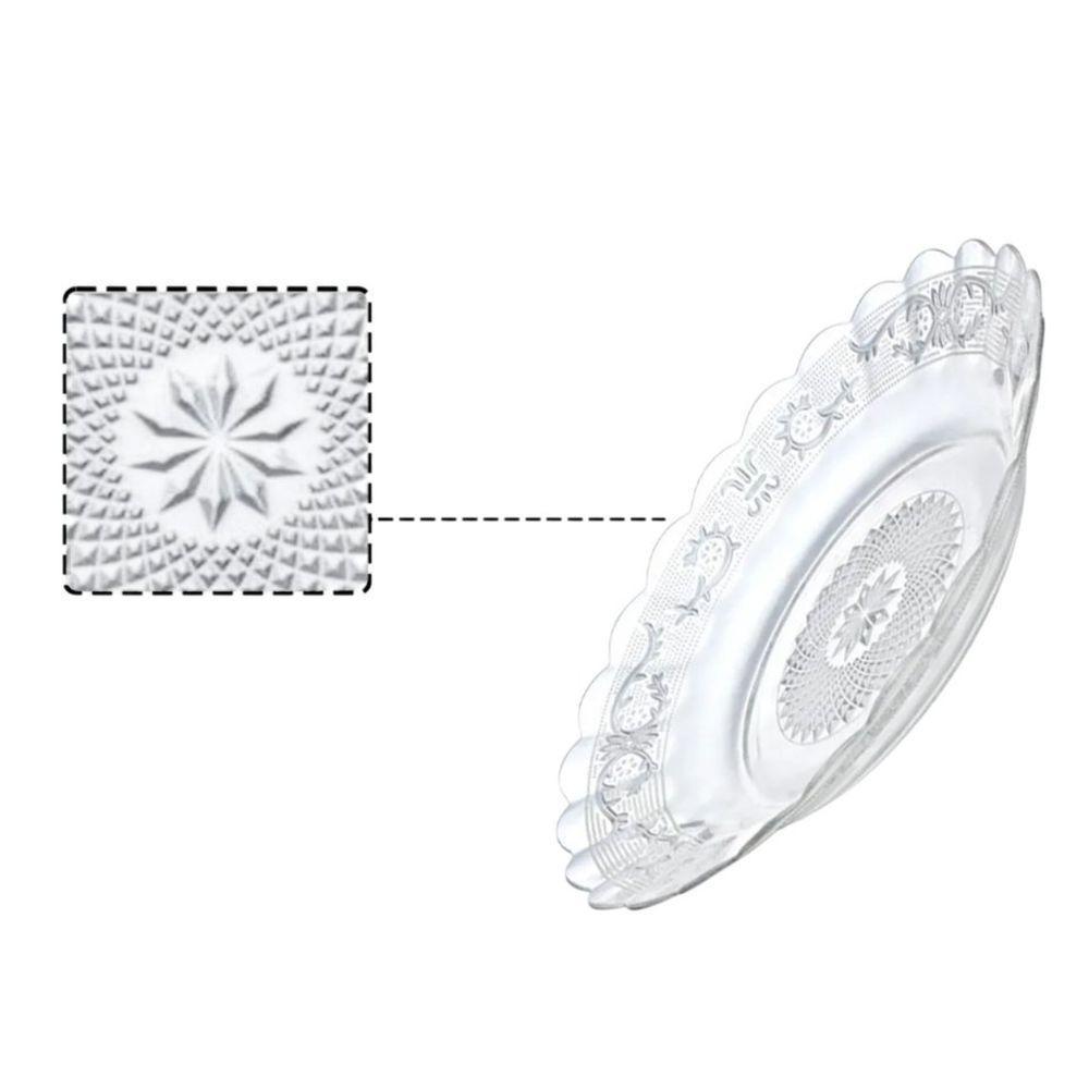 Conjunto 4 Pratos Fundo Vidro Transparente Reforçado Premium Sobremesa - 3