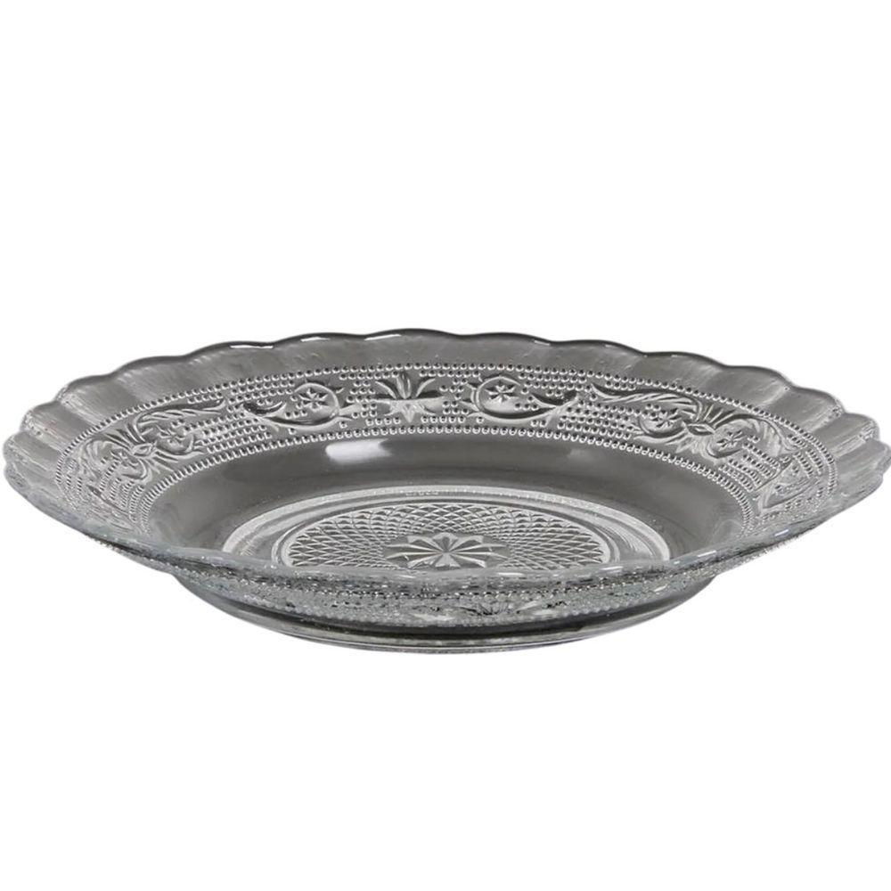 Conjunto 4 Pratos Fundo Vidro Transparente Reforçado Premium Sobremesa - 6