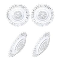 Conjunto 4 Pratos Fundo Vidro Transparente Reforçado Premium Sobremesa - 1