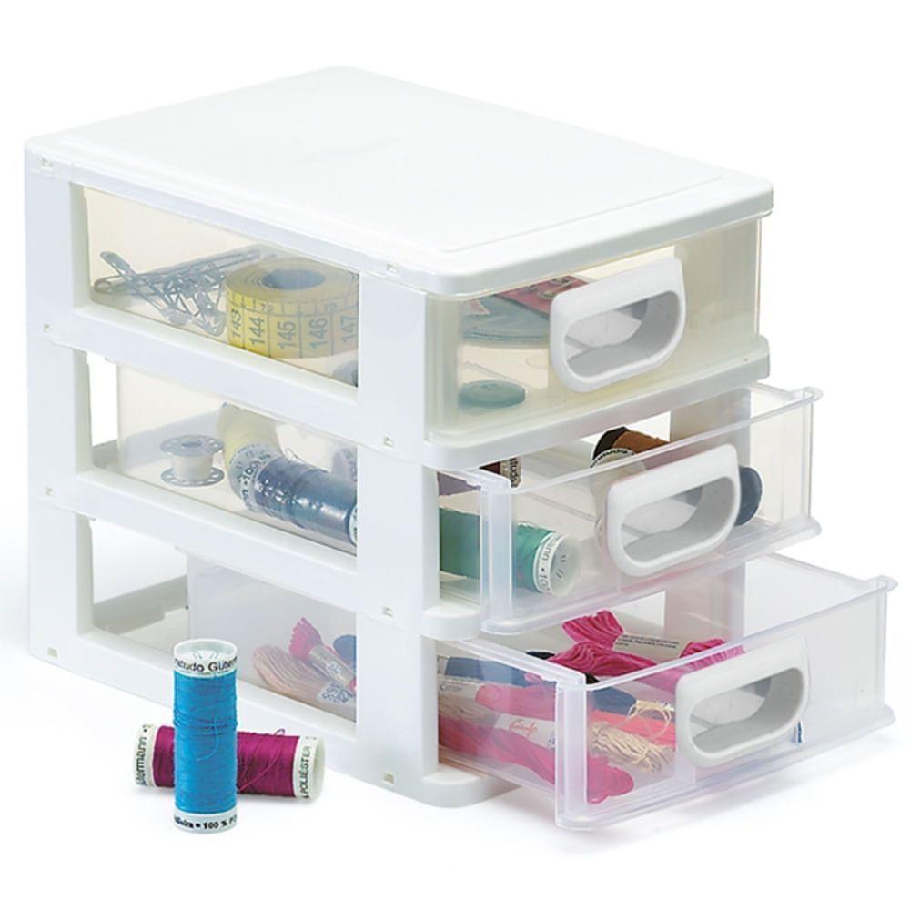 Porta Tudo Com Mini 3 Gavetas - Mp-1210 - Monte Libano Porta Tudo Mini 3 Gavetas Monte Libano - Mp-1210 - Monte Libano - 1